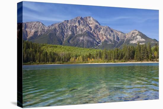 Patricia Lake and Pyramid Mountain, Jasper NP, Alberta, Canada.-Don Paulson-Stretched Canvas