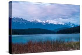 Patricia Lake, Whistlers Peak, Canadian Rocky Mountains-Sonja Jordan-Stretched Canvas