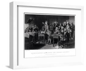 Patrick Henry (1736-1799) Addressing the Virginia Assembly, March 1775 Engraved by Henry Bryan Hall-Alonzo Chappel-Framed Giclee Print