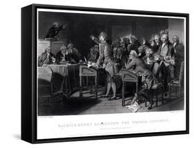 Patrick Henry (1736-1799) Addressing the Virginia Assembly, March 1775 Engraved by Henry Bryan Hall-Alonzo Chappel-Framed Stretched Canvas