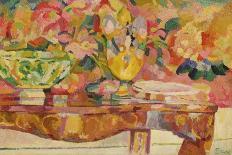 Tapestry and Console, 1912 (Oil on Canvas)-Patrick Henry Bruce-Giclee Print