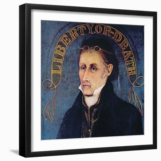 Patrick Henry, Depicted with the Legend 'Liberty or Death'-null-Framed Giclee Print