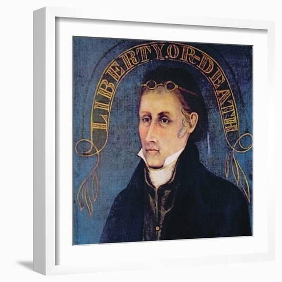 Patrick Henry, Depicted with the Legend 'Liberty or Death'-null-Framed Giclee Print