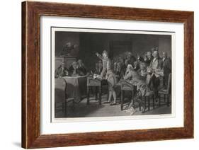 Patrick Henry Introduces Radical Resolutions Opposing the Stamp Act-Alonzo Chappel-Framed Art Print