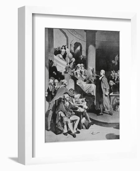 Patrick Henry Making His Famous Speech in the House of Burgesses-Peter Fred Rothermel-Framed Giclee Print