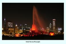 Chiago skyline Chicago White Sox  win-Patrick  J. Warneka-Photographic Print