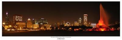 Chicago sears tower skyline-Patrick  J. Warneka-Framed Photographic Print