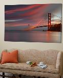 Fog over the Golden Gate Bridge at Sunset, San Francisco, California, USA-Patrick Smith-Loft Art