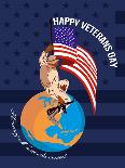 Modern American Veterans Day Greeting Card-patrimonio-Art Print