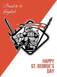 Proud to Be English Happy St George Greeting Card-patrimonio-Art Print