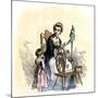 Patriotic American Colonial Woman Spinning to Avoid Importing British Cloth-null-Mounted Giclee Print