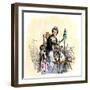 Patriotic American Colonial Woman Spinning to Avoid Importing British Cloth-null-Framed Giclee Print