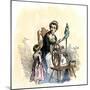 Patriotic American Colonial Woman Spinning to Avoid Importing British Cloth-null-Mounted Giclee Print