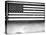 Patriotic American Flag Garage Door, Albuquerque, New Mexico, Black and White-Kevin Lange-Stretched Canvas