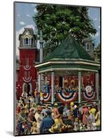 "Patriotic Band Concert", July 7, 1951-Stevan Dohanos-Mounted Giclee Print