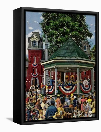 "Patriotic Band Concert", July 7, 1951-Stevan Dohanos-Framed Stretched Canvas