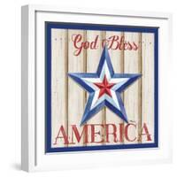 Patriotic Barn Star II-Paul Brent-Framed Art Print