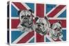Patriotic British Bulldogs: We're Ready!-null-Stretched Canvas