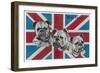 Patriotic British Bulldogs: We're Ready!-null-Framed Art Print