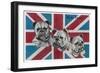 Patriotic British Bulldogs: We're Ready!-null-Framed Art Print