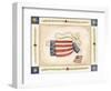 Patriotic Bunny Angel with Flag-Debbie McMaster-Framed Premium Giclee Print