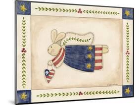 Patriotic Bunny Angel with Heart-Debbie McMaster-Mounted Giclee Print