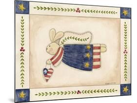 Patriotic Bunny Angel with Heart-Debbie McMaster-Mounted Giclee Print