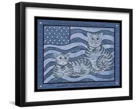 Patriotic Cats-Tina Nichols-Framed Giclee Print