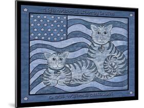 Patriotic Cats-Tina Nichols-Mounted Giclee Print