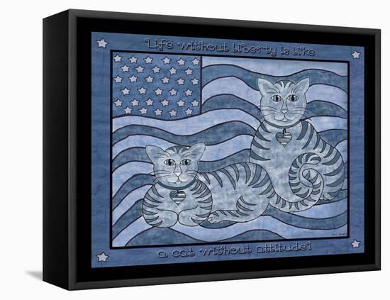 Patriotic Cats-Tina Nichols-Framed Stretched Canvas