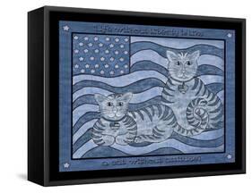 Patriotic Cats-Tina Nichols-Framed Stretched Canvas