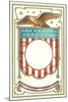 Patriotic Eagle and Banner Motif-null-Mounted Art Print