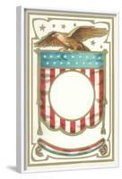 Patriotic Eagle and Banner Motif-null-Framed Art Print