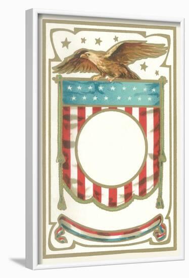 Patriotic Eagle and Banner Motif-null-Framed Art Print