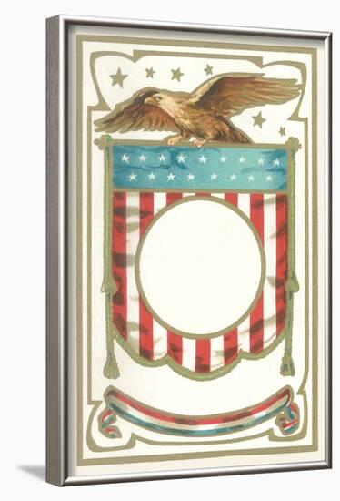 Patriotic Eagle and Banner Motif-null-Framed Art Print