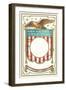 Patriotic Eagle and Banner Motif-null-Framed Art Print