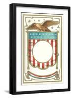 Patriotic Eagle and Banner Motif-null-Framed Art Print