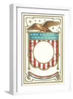 Patriotic Eagle and Banner Motif-null-Framed Art Print