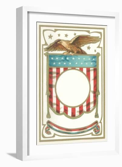 Patriotic Eagle and Banner Motif-null-Framed Art Print