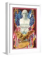 Patriotic Greetings, Bust of Washington-null-Framed Art Print