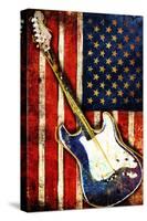 Patriotic Guitar-Jace Grey-Stretched Canvas