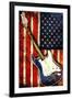 Patriotic Guitar-Jace Grey-Framed Art Print