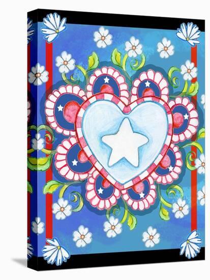 Patriotic Heart-Valarie Wade-Stretched Canvas