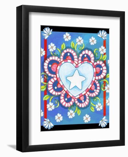 Patriotic Heart-Valarie Wade-Framed Premium Giclee Print