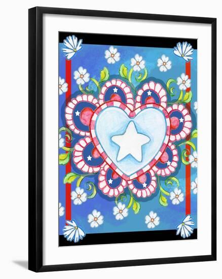 Patriotic Heart-Valarie Wade-Framed Giclee Print