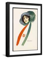 Patriotic Italian Girl-null-Framed Art Print