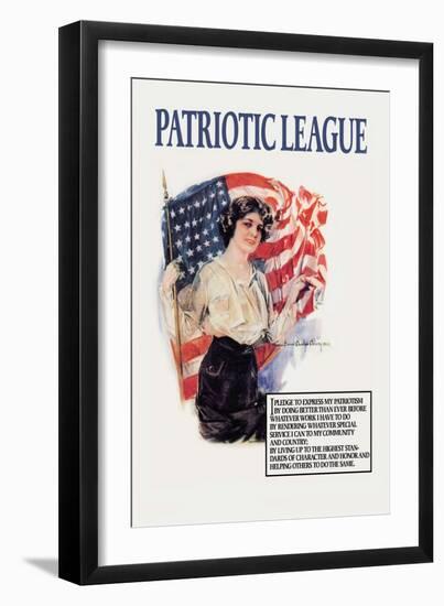 Patriotic League-Howard Chandler Christy-Framed Art Print