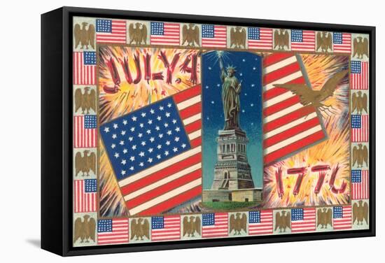 Patriotic Motifs-null-Framed Stretched Canvas