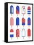 Patriotic Popsicles-Anna Quach-Framed Stretched Canvas