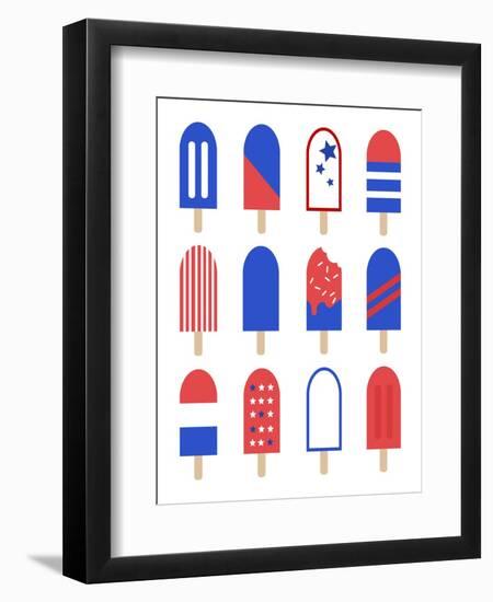 Patriotic Popsicles-Anna Quach-Framed Art Print